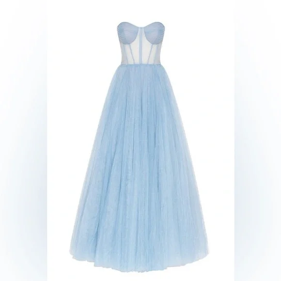 white christmas dresses Corset Adjustable Strap High Slit Tulle Dress Black / Large main image 0